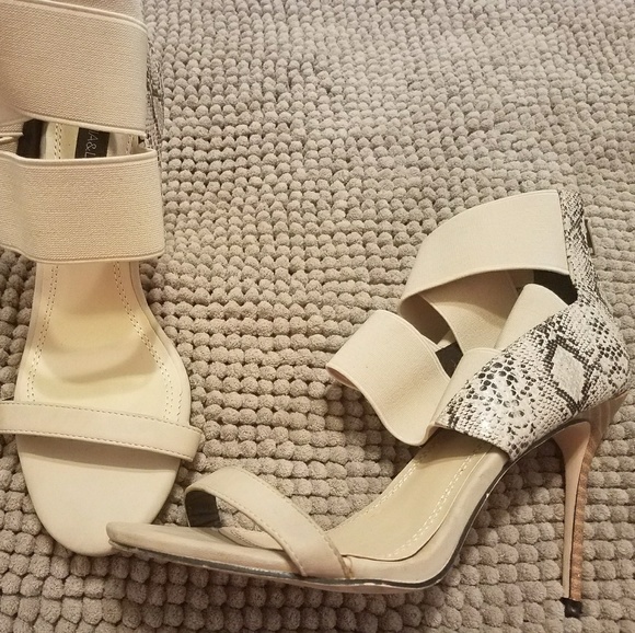 Nude/Snakeskin Print Sandals - Picture 3 of 3